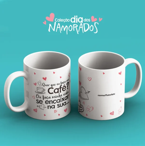 Canecas para Namorados - Kit Digital com 52 Artes em JPG - Imagem 6