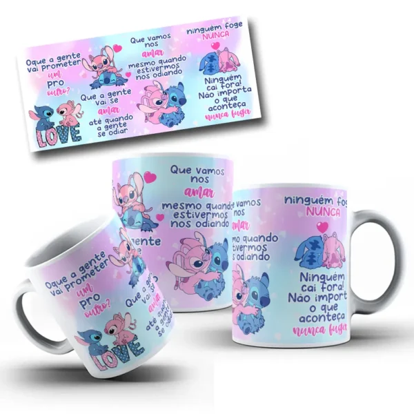 Kit Criativo Stitch para Canecas - Arquivos Prontos em PNG - Imagem 2