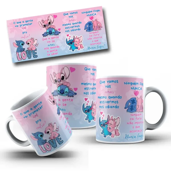 Kit Criativo Stitch para Canecas - Arquivos Prontos em PNG