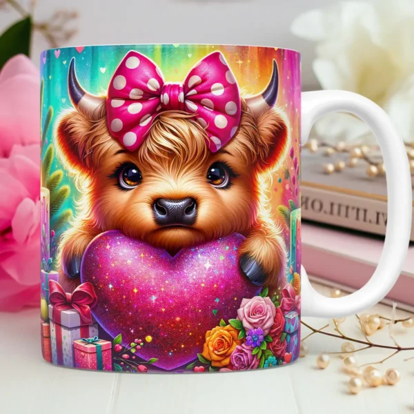Kit de Artes 3D Vaquinhas para Canecas - Especial Dia dos Namorados - Imagem 2