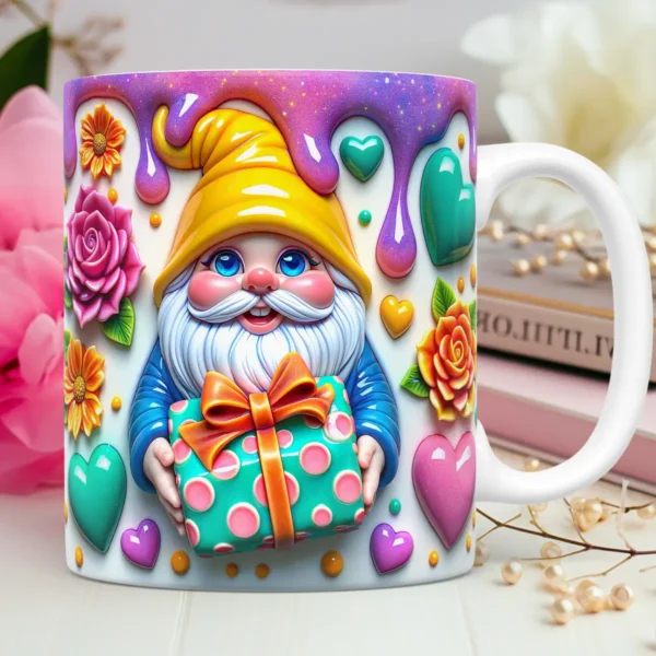 Dia dos Namorados: Artes Criativas de Gnomos para Canecas - Imagem 5