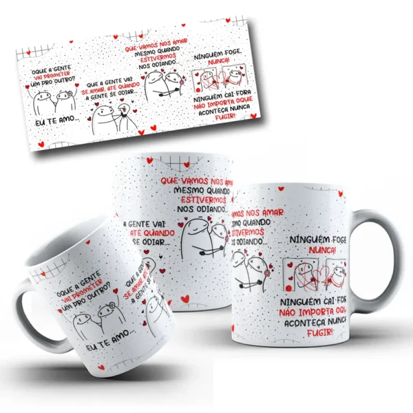 Modelos de Arte para Caneca com Expressões Românticas