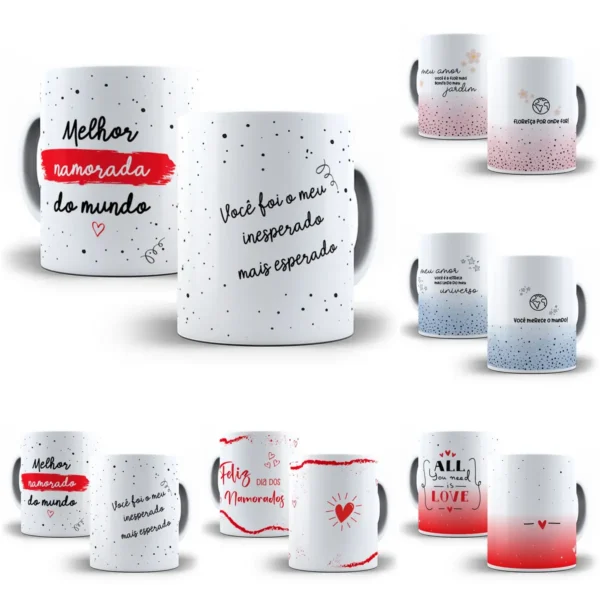Designs Criativos para Caneca do Dia dos Namorados
