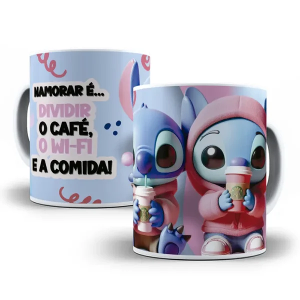 Estampas Canecas Personalizadas Stitch Dia dos Namorados - Imagem 7
