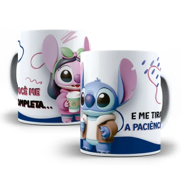 Estampas Canecas Personalizadas Stitch Dia dos Namorados - Imagem 6
