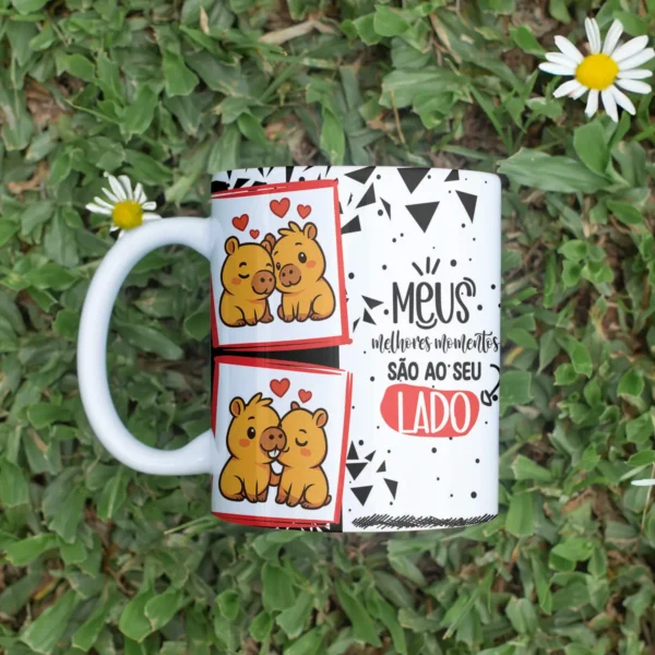 Estampas de Capivara Caneca - Dia dos Namorados Fofo