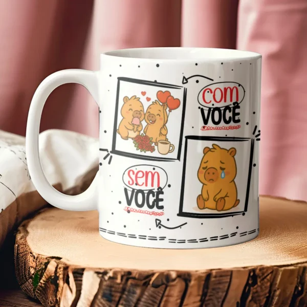 Estampas de Capivara Caneca - Dia dos Namorados Fofo - Imagem 7