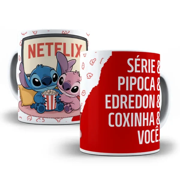 Dia dos Namorados: Canecas Personalizadas com Stitch em PNG - Imagem 3
