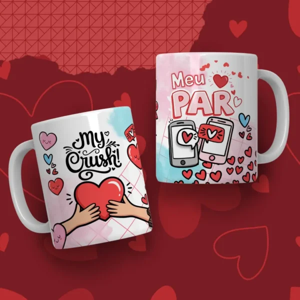 Celebre o Amor com 30 Artes para Caneca e Tubolata - JPG - Imagem 7