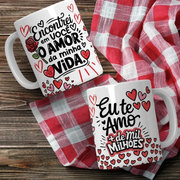 Celebre o Amor com 30 Artes para Caneca e Tubolata - JPG - Imagem 8