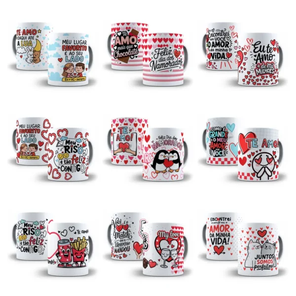 Celebre o Amor com 30 Artes para Caneca e Tubolata - JPG - Imagem 3