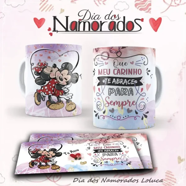 Mickey Disney: Kit Arte para Canecas, Especial Namorados