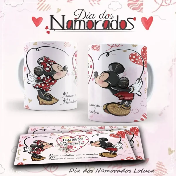 Mickey Disney: Kit Arte para Canecas, Especial Namorados - Imagem 8