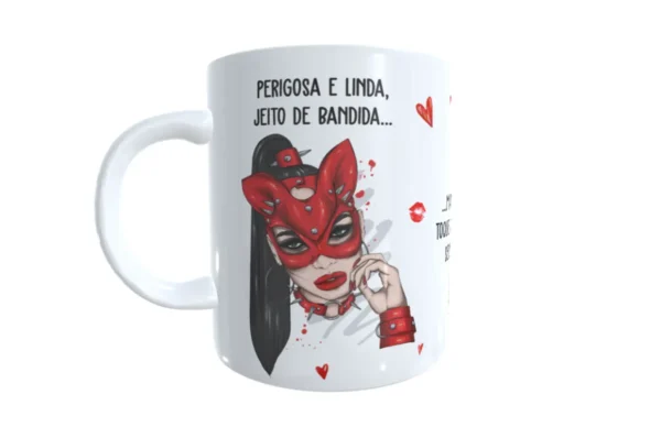 Estampa para Caneca Estilo Perigosa e Linda para Sublimação - Imagem 8