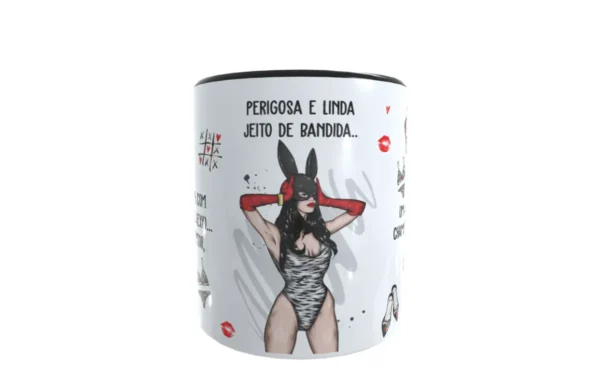 Estampa para Caneca Estilo Perigosa e Linda para Sublimação - Imagem 7