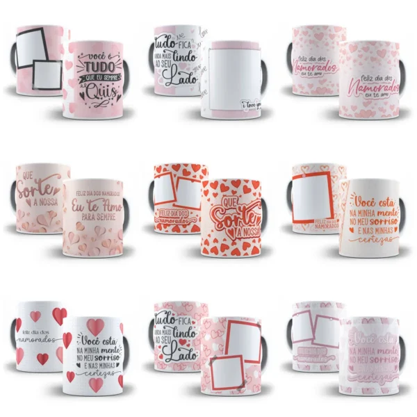 Templates de Azulejo e Caneca - Amor em Corel Draw - Imagem 2