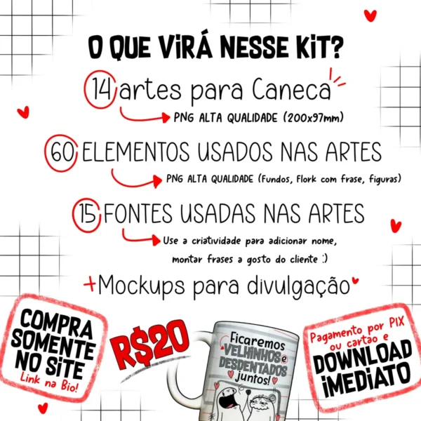 Arte Digital para Canecas: Romantismo e Originalidade - Imagem 3