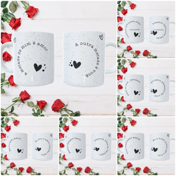 Estampas Canecas Dia dos Namorados - Estilo Minimalista