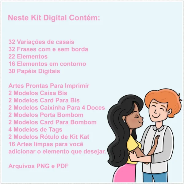 Kit Completo de Design para Dia dos Namorados PNG - Imagem 2