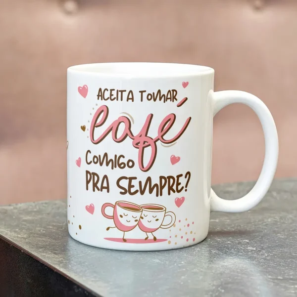 Kit Digital Para Sublimação de Caneca "Café com Amor" - Imagem 2
