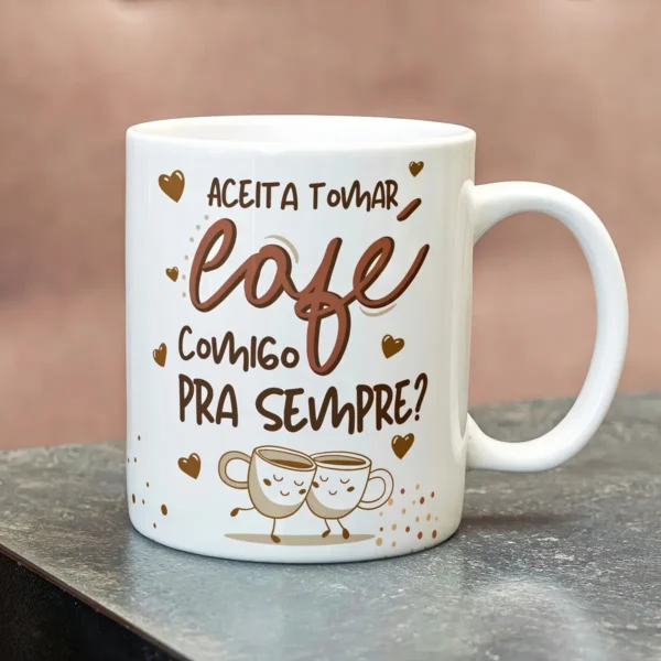 Kit Digital Para Sublimação de Caneca "Café com Amor" - Imagem 3