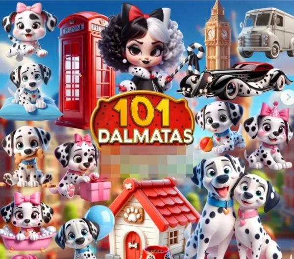 Kit Festa 101 Dálmatas em PNG - Crie e Encante