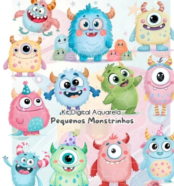 Coleção Exclusiva de Monstrinhos em PNG para Decoração