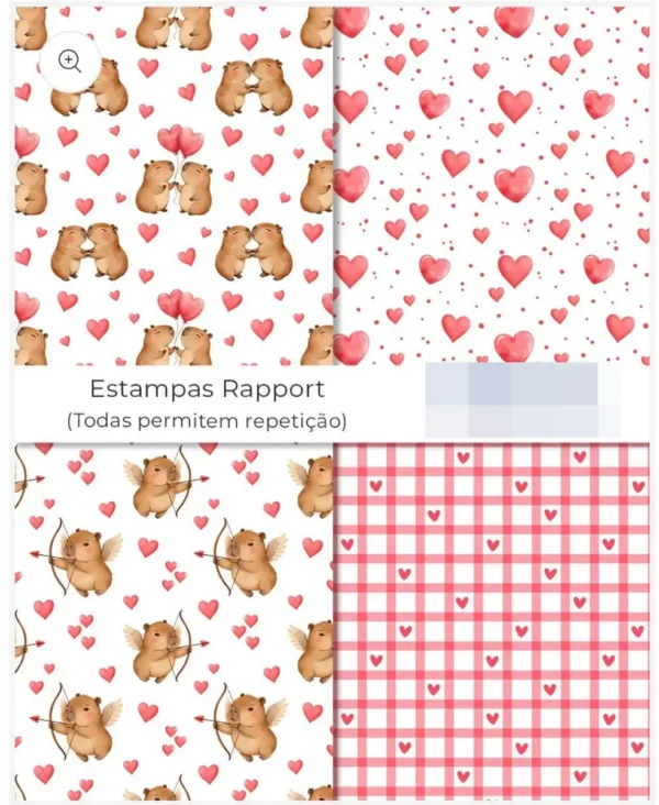 Kit PNG Capivara Apaixonada - Decoração Romântica Dia dos Namorados - Imagem 4