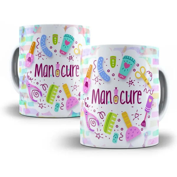Estampa Caneca Profissão Nail Designer Manicure Unhas