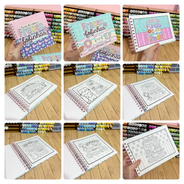 Livro de Colorir em PDF - Encante-se com Frases Fofas - Imagem 2