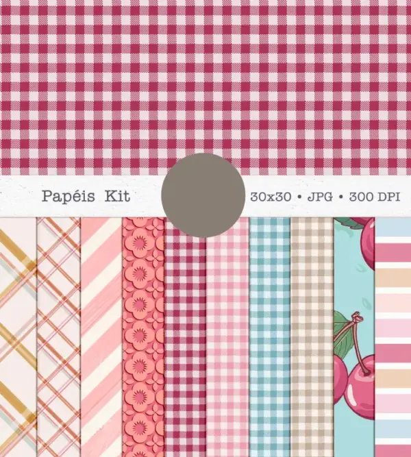 Coleção Cherry: Kit Digital em PNG para Personalizados - Imagem 6
