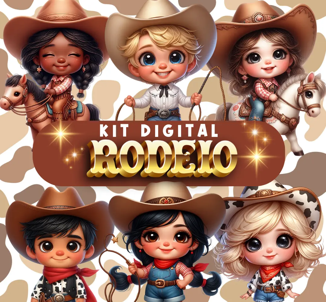 Kit PNG Rodeio Cowboy Festa Vaquero Personalizado 1 Kit PNG Rodeio Cowboy Festa Vaquero Personalizado