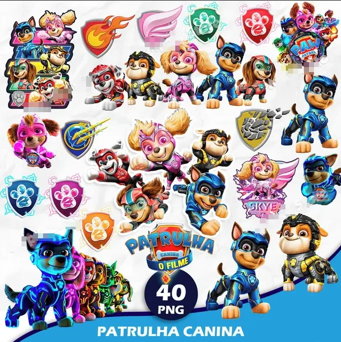 Kit Digital Patrulha Canina para Cartonagem e DIY 1 Kit Digital Patrulha Canina para Cartonagem e DIY