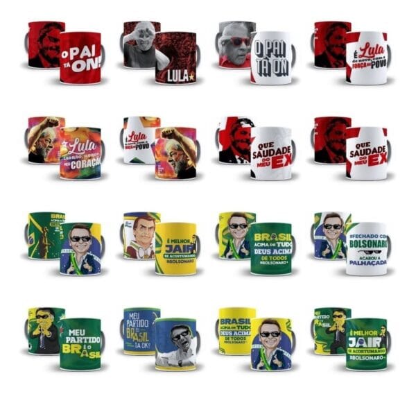 36 Artes Sublimação Caneca Bolsonaro Lula Eleições Png