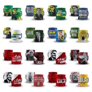 36 Artes Sublimação Caneca Bolsonaro Lula Eleições Png