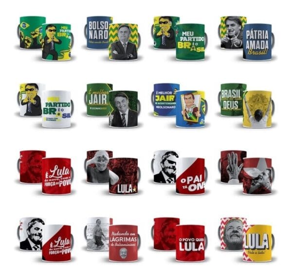 36 Artes Sublimação Caneca Bolsonaro Lula Eleições Png