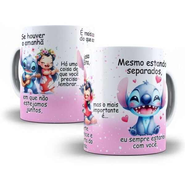 4 Estampas Caneca Dia da Amizade Lilo & Stitch em PNG