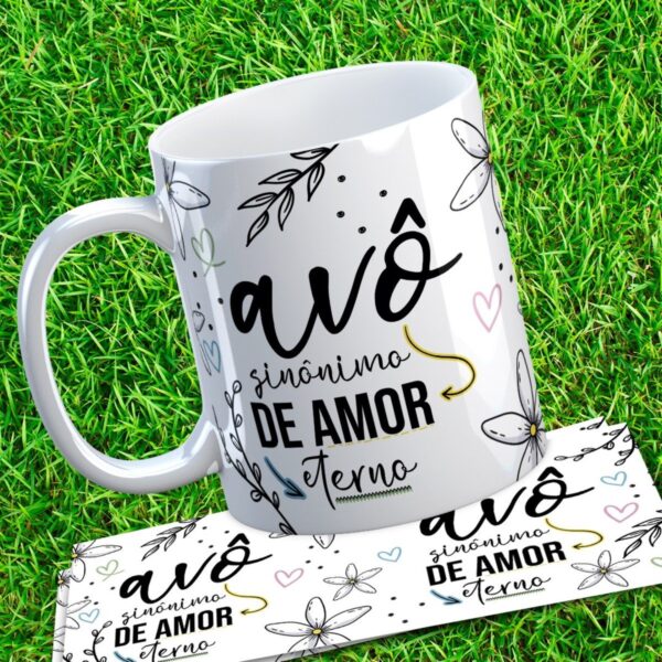5 Artes Canecas Dia dos Avós Amor Eterno - Png e Corel - Imagem 5