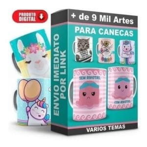 5 Mil + Brinde Artes Para Canecas Sublimação