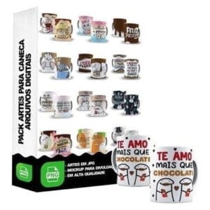 500 Artes Para Sublimação Caneca Pascoa Chocolate Em Jpg