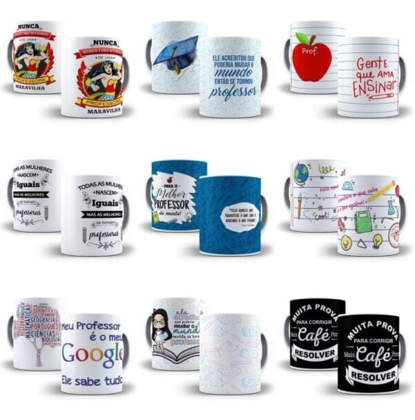 +500 Estampas Caneca Dia Dos Professores 2022 Corel Jpg Png