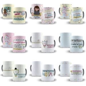 54 Estampas Sublimação Caneca Dia Dos Professores Em Corel