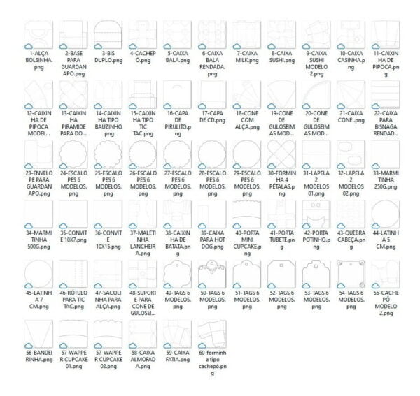 60 Moldes Limpos De Caixas Para Corte Scanncut Silhouette
