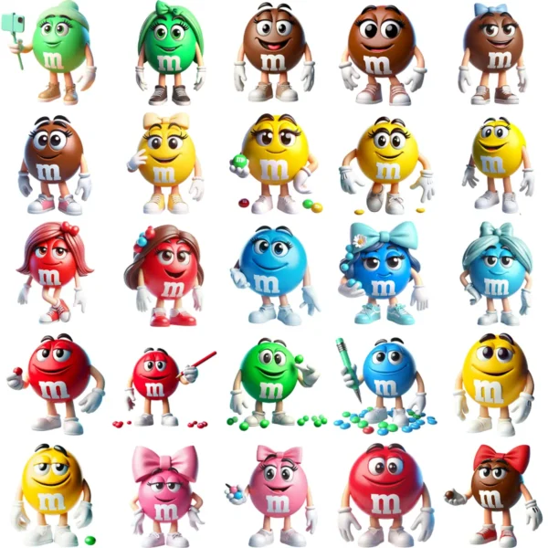 9 Arquivos JPG de Canecas Páscoa M&Ms 3D