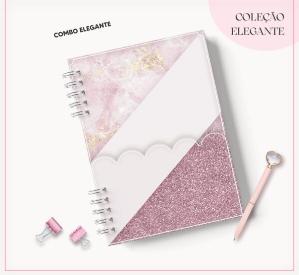 Agenda 2023 Rosa com Glitter - Arquivo Digital - Imagem 3