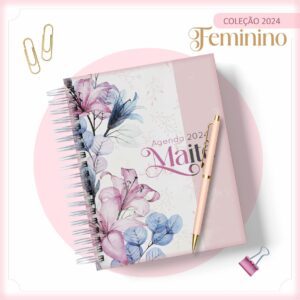agenda 2024 floral clean arquivo digital agendas 2024