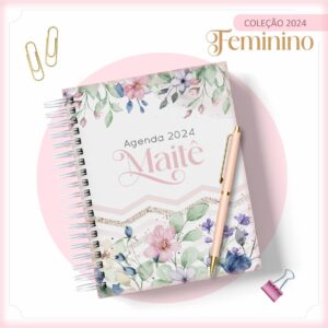 agenda 2024 floral feminino arquivo digital agendas 2024