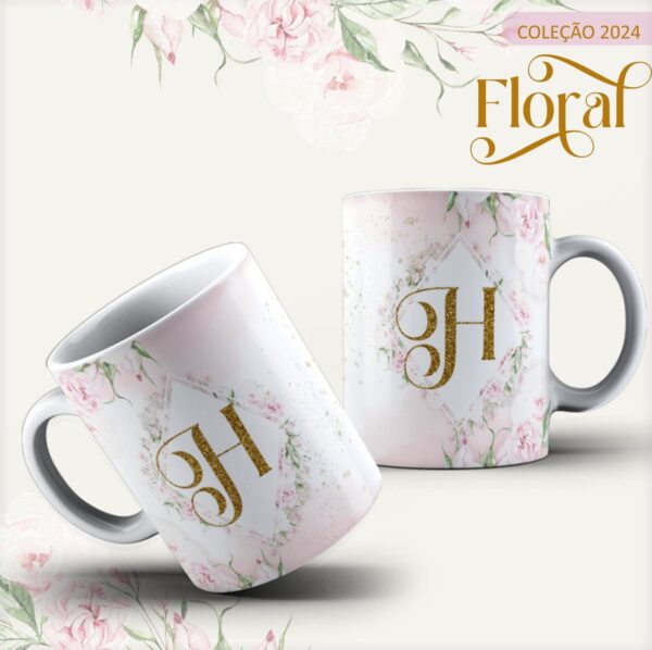 Agenda 2024 Floral Rosa Clean - Arquivo Digital