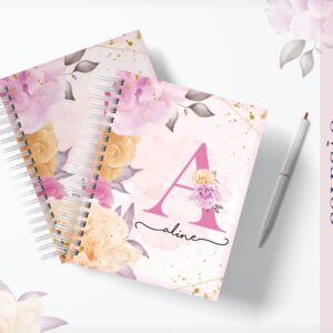 Agenda Alfabeto Floral Rosa - Arquivo Digital