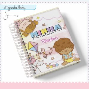 agenda baby menina e menino arquivo digital papelaria personalizada